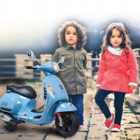 Детски Акумулаторен Мотор Vespa -синя, снимка 1 - Електрически играчки - 31049017