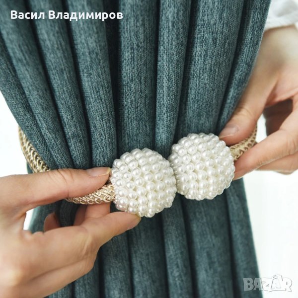 Декоративна магнитна скоба за завеса, снимка 1