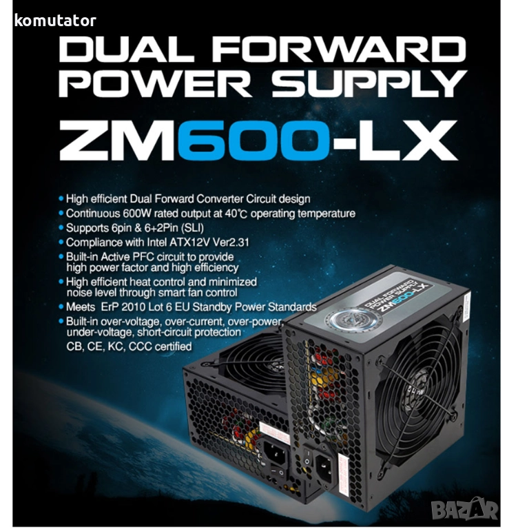 захранване PSU Zalman ZM600-LX, снимка 1
