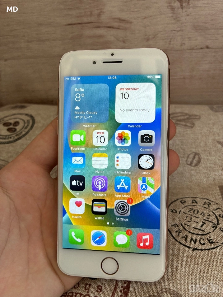 iPhone 8 Gold 64Gb 100% 🔋 Battery Health, снимка 1