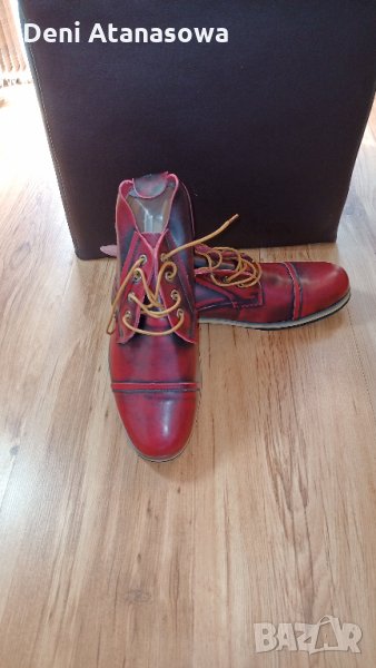 Кожени мъжки боти , снимка 1