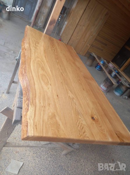 Плот за маса от дъб, масив, снимка 1