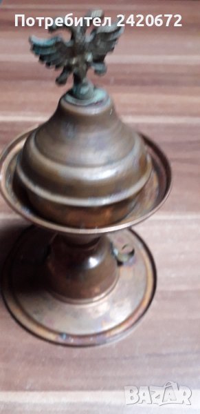 Антика  старо  медно  кандило, снимка 1