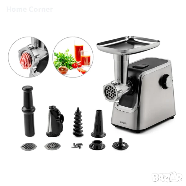 Месомелачка с приставка за домати Muhler MG-1808TS, 1800W, снимка 1