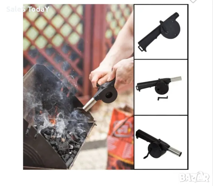 Ръчна духалка за камина, тип вентилатор за разпалване , снимка 1