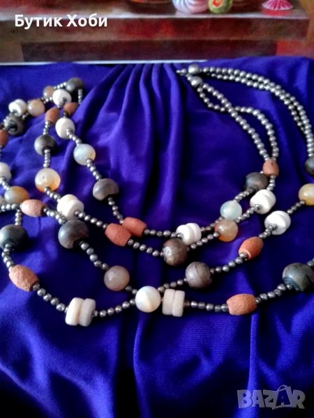 Старинен гердан с естествени камъни //В , снимка 1