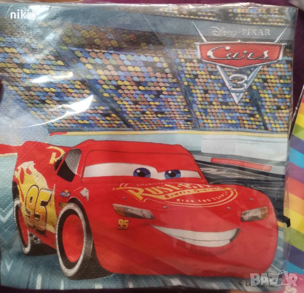 колите маккуин макуин mcqueen cars  10 парти салфетки, снимка 1