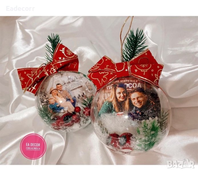 Коледни топки със снимка , снимка 1