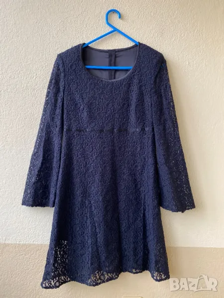 Черна дантелена рокля - М, снимка 1