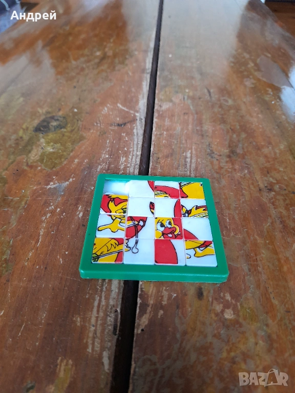 Стара детска игра,плочка за редене,подреждане #16, снимка 1