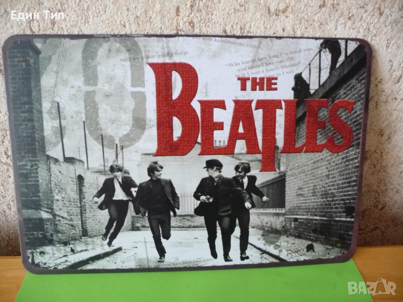 Метална Табела The Beatles Бийтълс Джон Ленън Маккартни рок , снимка 1