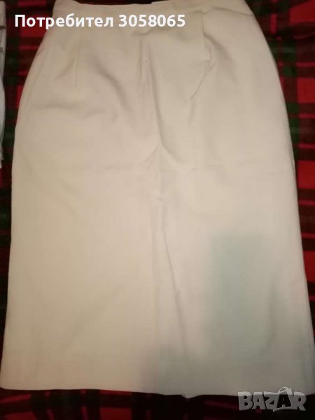 Бяла дълга пола с вълна и подплата S M L , снимка 1