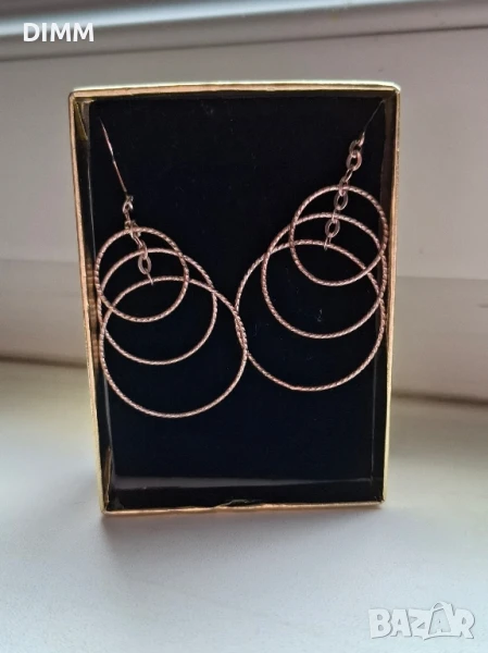 Сребърни висящи обеци 925, снимка 1