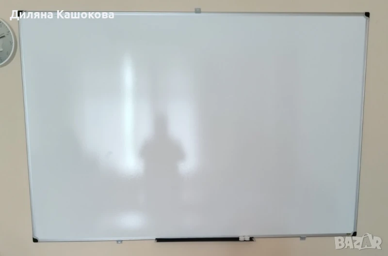 Бяла дъска , 120 x 180 cm,  С алуминиева рамка, снимка 1