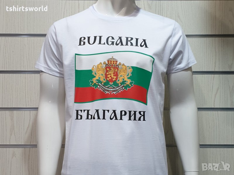 Нова национална мъжка тениска с трансферен печат България - знаме и герб, снимка 1