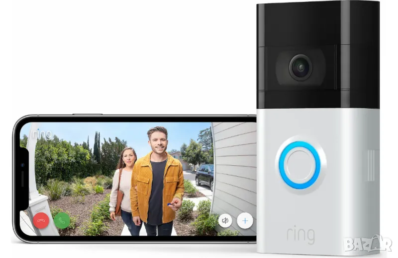 Ring Doorbell 3 Смарт видео звънец домофон с камера/батерия, снимка 1