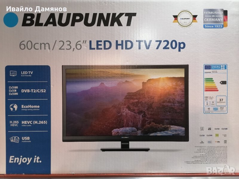  LED Телевизор Blaupunkt TV 23,6 инча 280 лв., снимка 1