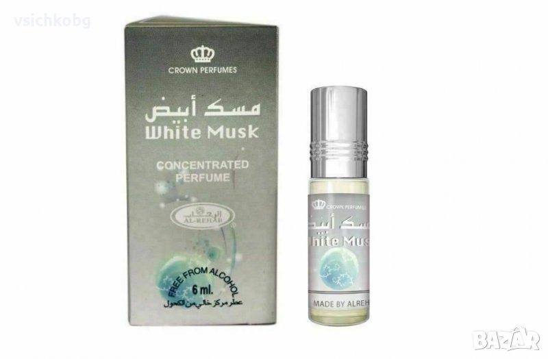 Арабско олио парфюмно масло от Al Rehab 6мл  WHITE MUSK Страхотно съчетание от цветя и мускус 0% алк, снимка 1
