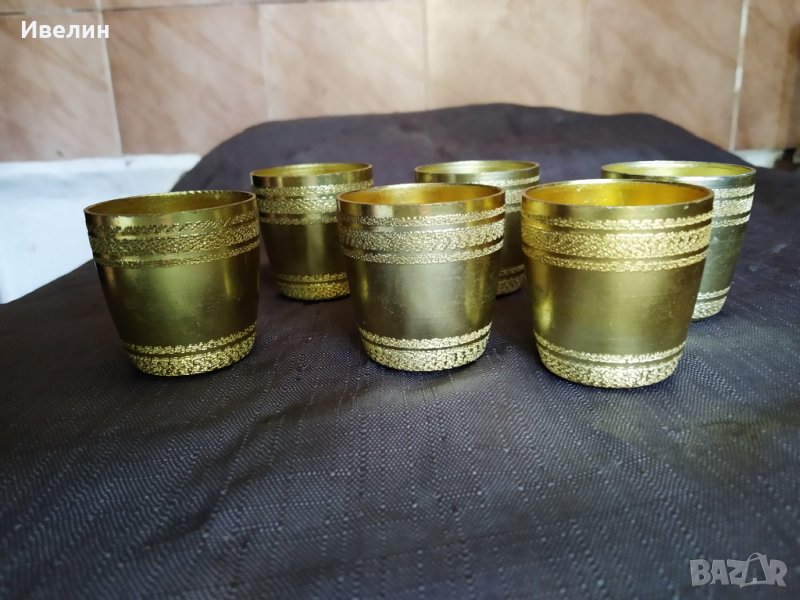 шест метални чаши за шот, снимка 1