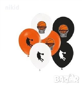 Баскетбол Баскетболисти Баскетболна топка Обикновен надуваем латекс латексов балон парти хелий и газ, снимка 1