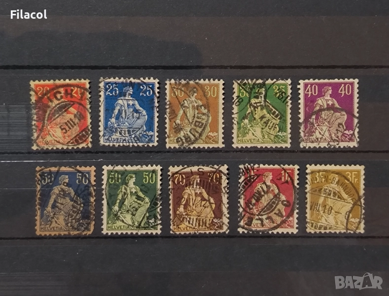 Швейцария 1908 г. - Helvetia, снимка 1