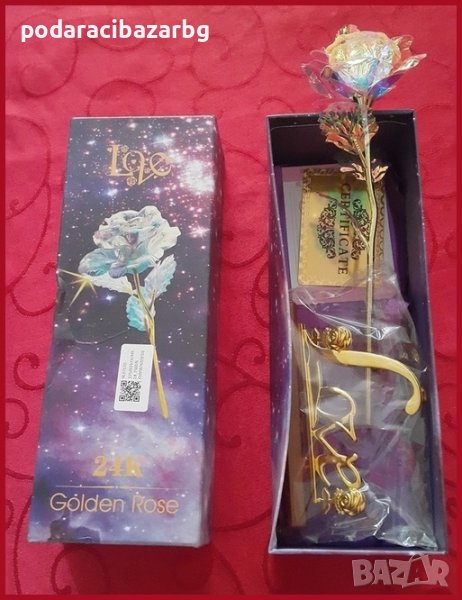 24 КАРАТА ЗЛАТНА РОЗА, снимка 1