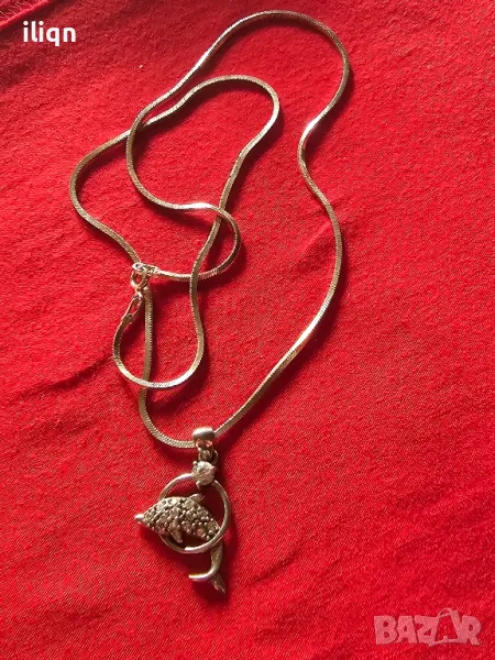 Сребърен синджир с висулка 925 Проба. 44.99лв. 49см., снимка 1