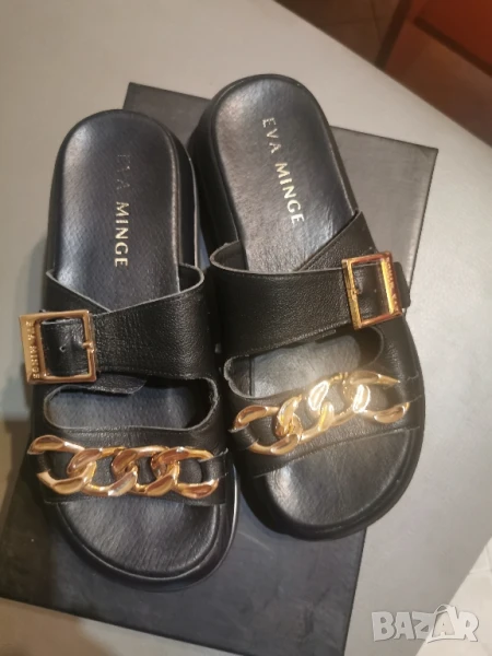 маркови дамски чехли естествена кожа , снимка 1