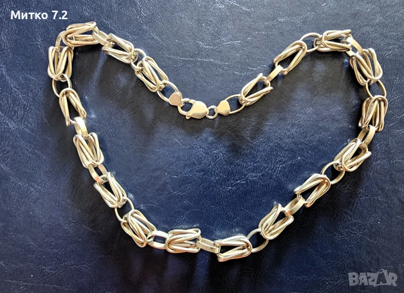 сребърен ланец -12, снимка 1