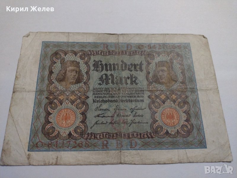 Райх банкнота - Германия - 100 марки / 1920 година - 17977, снимка 1