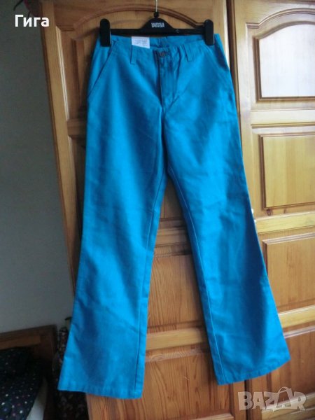 нов тюркоазен панталон със широки крачоли Ска, снимка 1