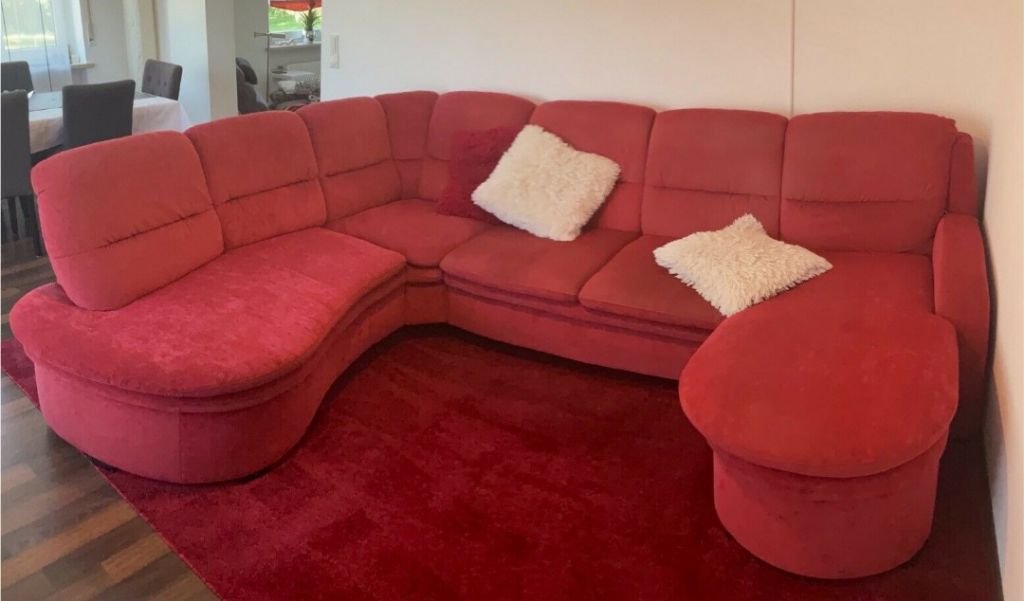 Голям червен диван на буквата П в Дивани и мека мебел в гр. Враца -  ID37724769 — Bazar.bg