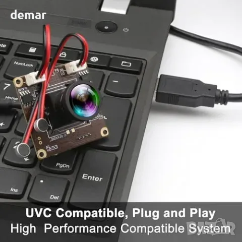 5MP USB камера модул 1944P, 120° широк ъгъл, двойно аудио, снимка 7 - Друга електроника - 55871362