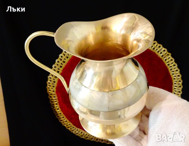 Бронзова кана за вино,естествен седеф. , снимка 7 - Антикварни и старинни предмети - 42340829