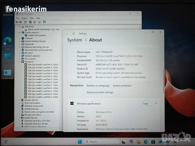 14' Touch Full HD+ Core i5-1235u Lenovo ThinkPad T14s Gen 3 16GB LPDDR5/512GB NVMe/Гаранция, снимка 8 - Лаптопи за работа - 54111689
