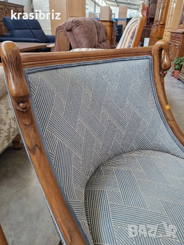 Масивно Ретро Кресло-"Chauffeuse"-2 броя-внос от Германия!ОБЯВЕНАТА ЦЕНА Е ЗА БРОЙ!, снимка 8 - Столове - 54108338