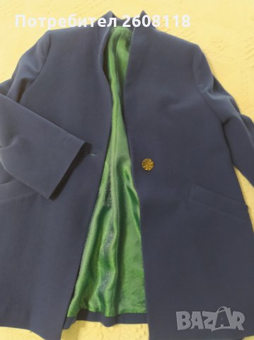 Лилаво палто (манто) - фино, леко, размер L, снимка 1 - Палта, манта - 32082520