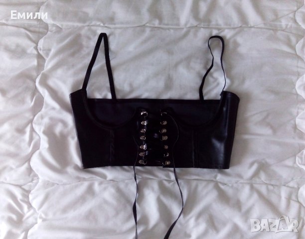 Кожен харнес корсет колан с връзки и презрамки р-р M/L, снимка 8 - Корсети, бюстиета, топове - 42729595