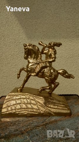 Руска, метална скулптура "Ловна сцена ", снимка 1 - Статуетки - 36611081