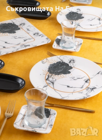 Сервиз за Хранене от 23части Acar 🖤, снимка 3 - Сервизи - 52370392