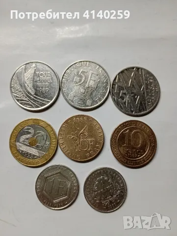 Франция монети 5 франка  1989 г , снимка 1