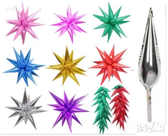 Капки връхчета Таралеж фолио фолиев балон хелий и въздух