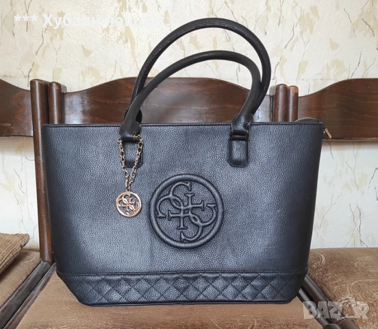 *ИзГодНо* Чанти 👜Кожена бизнес чанта GUESS, Голям сак, Чанта с голям обем за лаптоп, Дънкова, снимка 5 - Чанти - 33158818