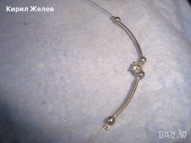 ПОСРЕБРЕНО НЕЖНО ФИНО АРТ КОЛИЕ с МИНИАТЮРЕН ЦИРКОН 26296, снимка 3 - Колиета, медальони, синджири - 37052652