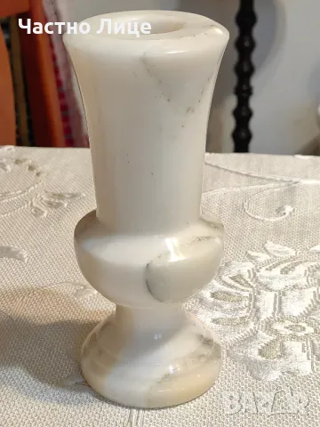 Старинна Прекрасна Българска Соц Бяла Мраморна Ваза , снимка 5 - Антикварни и старинни предмети - 48425608