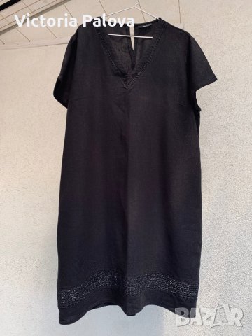 Модерна кройка рокля ,лен и вискоза,Германия, снимка 7 - Рокли - 37327347