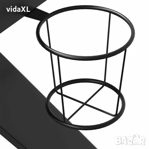 vidaXL Гейминг бюро с K-образни крака, черно, 110x60x75 см, снимка 8 - Бюра - 56146843