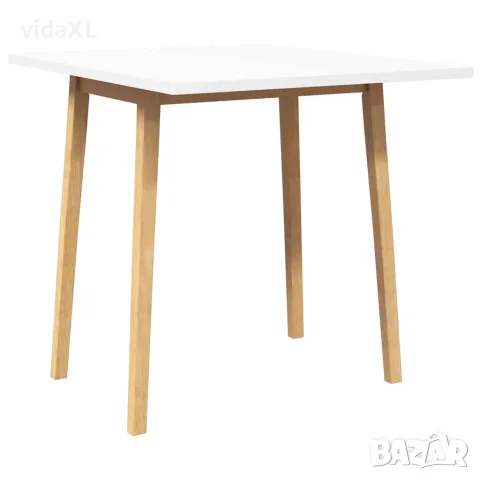 vidaXL трапезна маса естествено масивно дърво гума, снимка 4 - Маси - 56147539