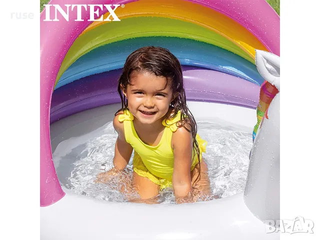 НОВИ! Детски басейн Еднорог Intex 127x102x69см, снимка 4 - Надуваеми играчки - 49073873