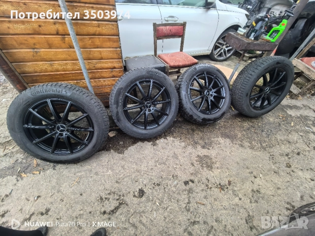 Оригинални джанти с гуми за Мерцедес 18" със зимни гуми 215/60/18, снимка 3 - Гуми и джанти - 52897760